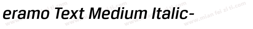 eramo Text Medium Italic字体转换